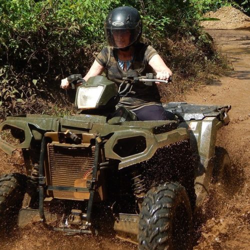ATV through muddy trails