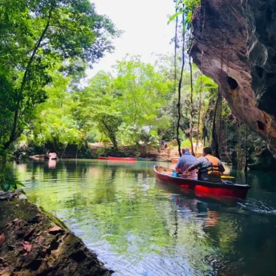 Barton Creek- Cave Canoeing