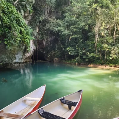 Barton Creek- Cave Canoeing